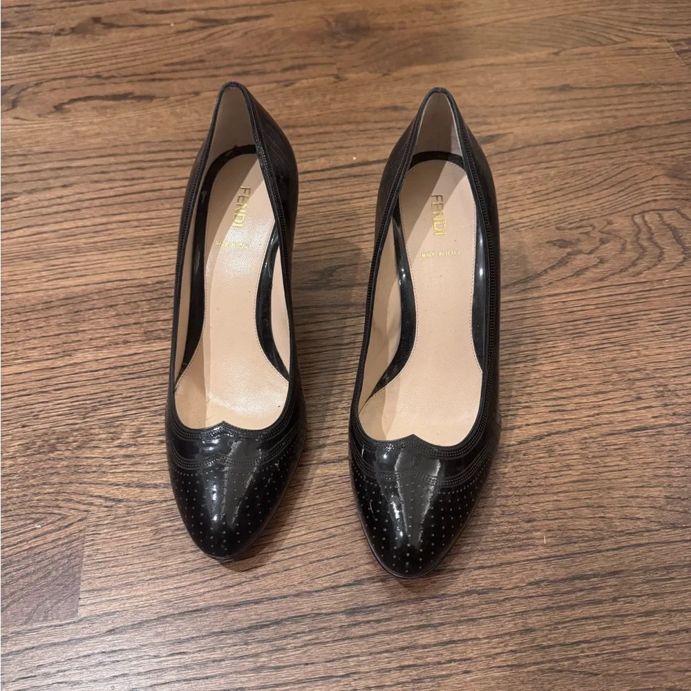 Fendi Patent Black Pumps